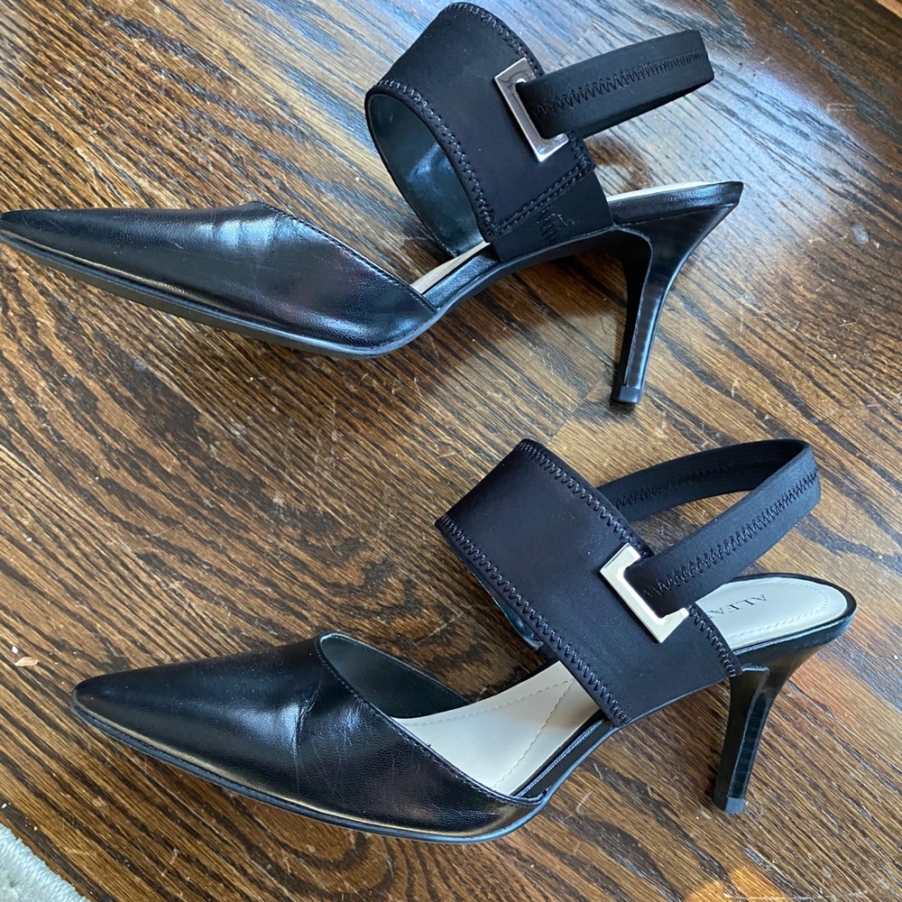 black alfani strap heels